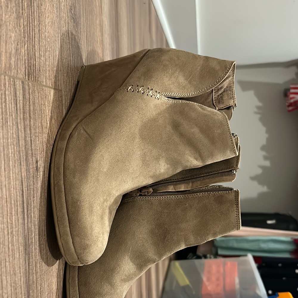 Tan booties